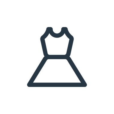 Ecommerce ui konseptinden bir ikon vektörü. Düzenlenebilir darbenin ince bir çizgisi. Web ve mobil uygulamalarda kullanmak için doğrusal giyim tabelası, logo, yazdırma ortamı.