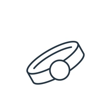 Mücevher konseptinden bilezik ikonu vektörü. İnce çizgili, düzenlenebilir bir bilezik darbesi. Web ve mobil uygulamalarda kullanmak için bileklik doğrusal işareti, logo, yazdırma ortamı.