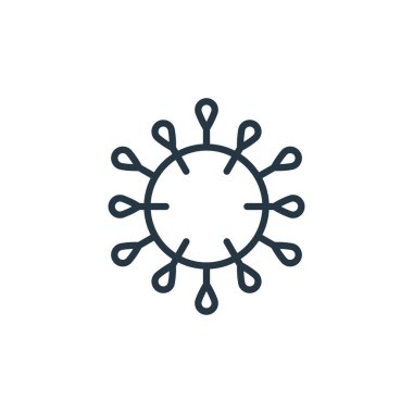 Mikroorganizma konseptinden ikon vektörüne yardımcı olur. Düzenlenebilir AIDS felcinin ince bir çizgisi. Web ve mobil uygulamalar, logo ve yazdırma ortamlarında kullanım için doğrusal imzayı destekler.