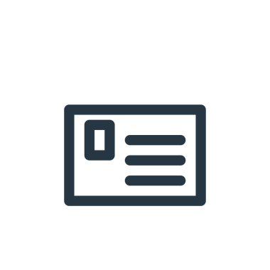 Fitness konseptinden kart simgesi vektörü. Kart düzenlenebilir vuruşun ince çizgisi. Web ve mobil uygulamalarda kullanmak için kart doğrusal işareti, logo, yazdırma ortamı.