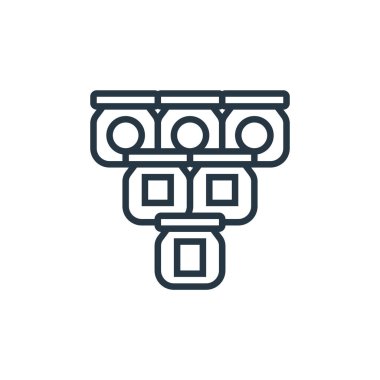 Endüstriyel süreç konseptinden ikon vektörü. İnce çizgili, düzenlenebilir felç çizgisi. Web ve mobil uygulamalarda kullanmak için üretim doğrusal işareti, logo, yazdırma ortamı.