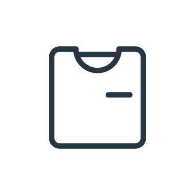 Ekommerce çizgisi konseptinden t-shirt ikonu vektörü. Düzenlenebilir darbenin ince bir çizgisi. web ve mobil uygulamalarda kullanmak için tshirt doğrusal işareti, logo, yazdırma ortamı.