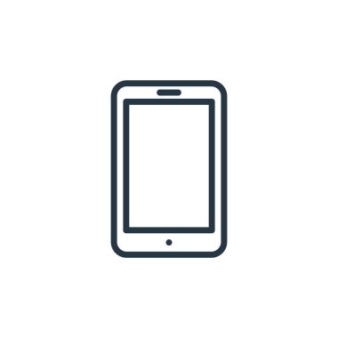 ofis konseptinden aygıt simgesi vektörü. Düzenlenebilir darbenin ince çizgisi. ağ ve mobil uygulamalarda kullanmak için aygıt doğrusal işareti, logo, yazdırma ortamı.