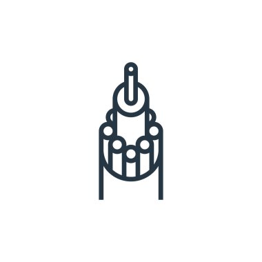 Bilgisayar donanımı konseptindeki optik fiber ikon vektörü. Optik fiber düzenlenebilir felcin ince çizgisi. Web ve mobil uygulamalarda kullanmak için optik fiber doğrusal işaret, logo, yazdırma ortamı.