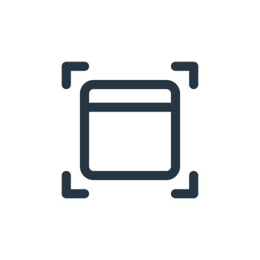 Kullanıcı arayüzü kavramından simge vektörünü tara. Düzenlenebilir felcin ince bir çizgisi. Web ve mobil uygulamalarda kullanım için doğrusal işareti tara, logo, yazdırma ortamı.