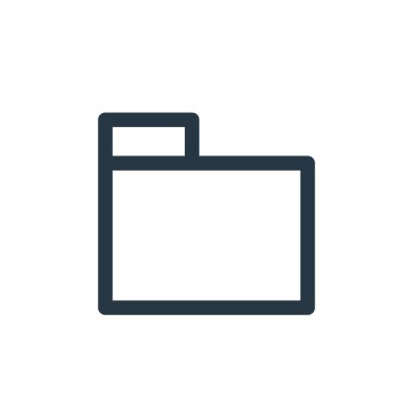 Finans bankası konseptindeki dizin simgesi vektörü. Düzenlenebilir klasör vuruşunun ince çizgisi. Web ve mobil uygulamalarda kullanmak için dizin doğrusal işareti, logo, yazdırma ortamı.