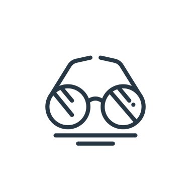 Bahar konseptinden kalma gözlük ikonu vektörü. Düzenlenebilir inme gözlüklerinin ince bir çizgisi. Web ve mobil uygulamalarda kullanmak için gözlük doğrusal işareti, logo, yazdırma ortamı.