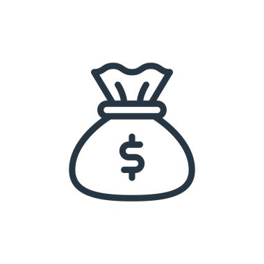 Para çantası ikonu vektörü ecommerce alışveriş konseptinden. Para çantasının düzenlenebilir vuruşunun ince çizgisi. kullanım için para çantası doğrusal işareti web ve mobil uygulamalar, logo, yazdırma ortam.