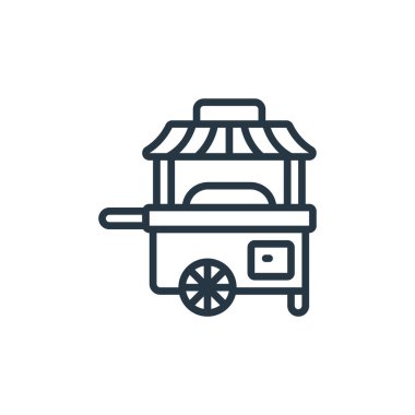 Çin 'in yeni yıl konseptinden bir ikon taşıyıcı. El arabasının düzenlenebilir vuruşunun ince bir çizgisi. Web ve mobil uygulamalarda kullanmak için el arabası doğrusal işareti, logo, yazdırma ortamı.