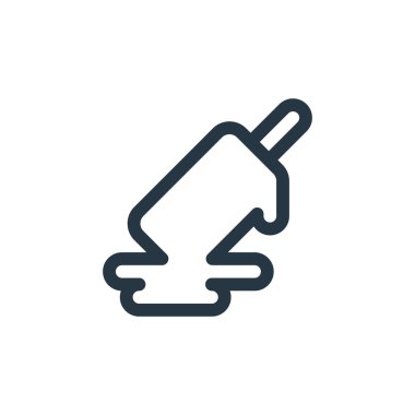 Ice Pop pop konseptinden bir ikon vektörü. Buz parçasının ince çizgisi düzenlenebilir vuruşları. Web ve mobil uygulamalarda kullanmak için buz pop lineer işareti, logo, yazdırma ortamı.