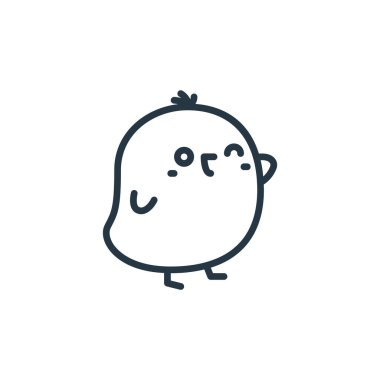 Paskalya Avatarları konseptinden yavru ikon vektörü. Düzenlenebilir piliç vuruşunun ince bir çizgisi. civciv doğrusal işareti web ve mobil uygulamalarda kullanım için, logo, yazdırma ortamı.