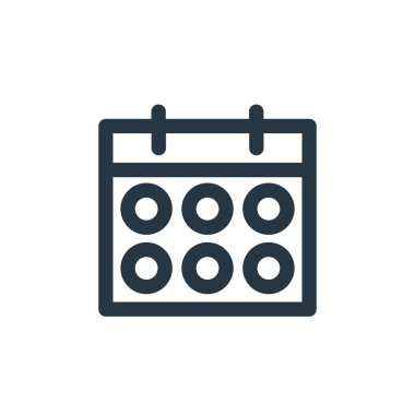 Kullanıcı arayüzü kavramından zamanlama simgesi vektörü. İnce çizgili düzenlenebilir felç çizgisi. Web ve mobil uygulamalar, logo ve yazdırma ortamlarında kullanmak için doğrusal işaretleri zamanlaName.