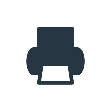 Yazıcı ve faks konseptindeki yazıcı aracı simgesi vektörü. Yazıcı aracının düzenlenebilir vuruşunun ince çizgisi. Web ve mobil uygulamalarda kullanmak için yazıcı aracı doğrusal işareti, logo, yazdırma ortamı.