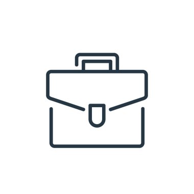 Seo ve pazarlama konseptinden portföy ikonu vektörü. Portföy düzenlenebilir felcin ince çizgisi. Web ve mobil uygulamalarda kullanmak için portföy doğrusal işareti, logo, yazdırma ortamı.