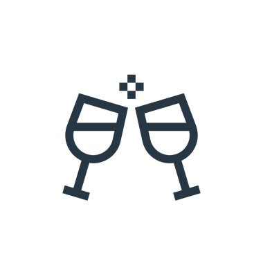 Kutlama konseptinden ikon vektörüne tezahürat. Düzenlenebilir vuruşların ince çizgisi. Web ve mobil uygulamalar, logo ve yazdırma ortamlarında kullanım için doğrusal imzayı desteklerName.