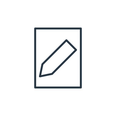 Kullanıcı arayüzü kavramından simge vektörünü düzenle. Düzenlenebilir felcin ince bir çizgisi. Web ve mobil uygulamalarda kullanmak için doğrusal işareti düzenle, logo, yazdırma ortamı.