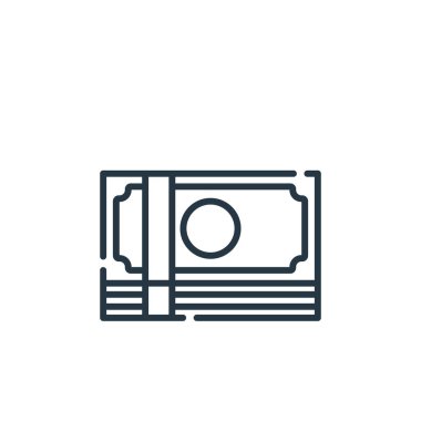 Müzayede konseptinden para ikonu vektörü. Düzenlenebilir para vuruşunun ince çizgisi. para doğrusal işareti web ve mobil uygulamalarda kullanmak için, logo, yazdırma ortamı.