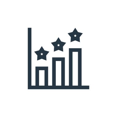 Müşteri değerlendirmeleri konseptinden ikon vektörü derecelendirme. Derecelendirilebilir vuruşun ince çizgisi. Web ve mobil uygulamalar, logo ve yazdırma ortamlarında kullanım için doğrusal işaret.