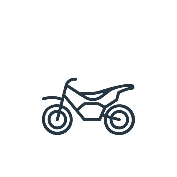 Motorfiets Pictogram Vector Van Voertuigen Concept Dunne Lijn Illustratie Van — Stockvector