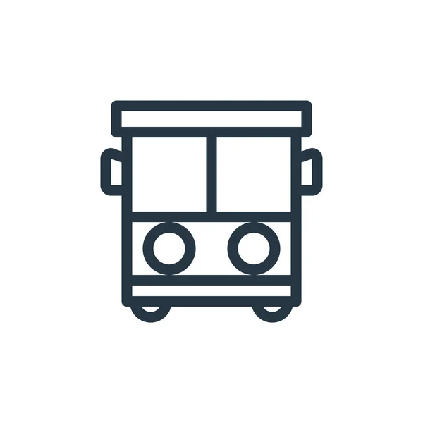 Vector Icono Bus Del Concepto Escuela Ilustración Línea Delgada Carrera — Archivo Imágenes Vectoriales