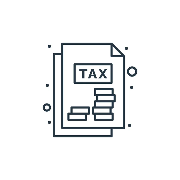 Document Icon Vector Taxes Concept Thin Line Illustration Document Editable — Stock Vector