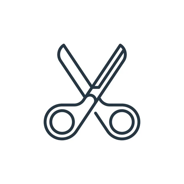 Schere Icon Vektor Aus Bildungskonzept Thin Line Illustration Der Schere — Stockvektor