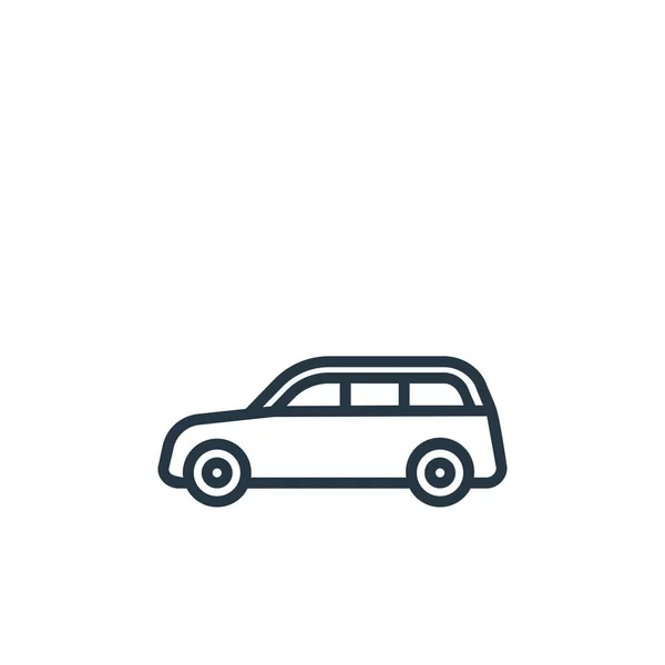 Vetor Ícone Minivan Conceito Veículos Ilustração Linha Fina Minivan Curso —  Vetores de Stock