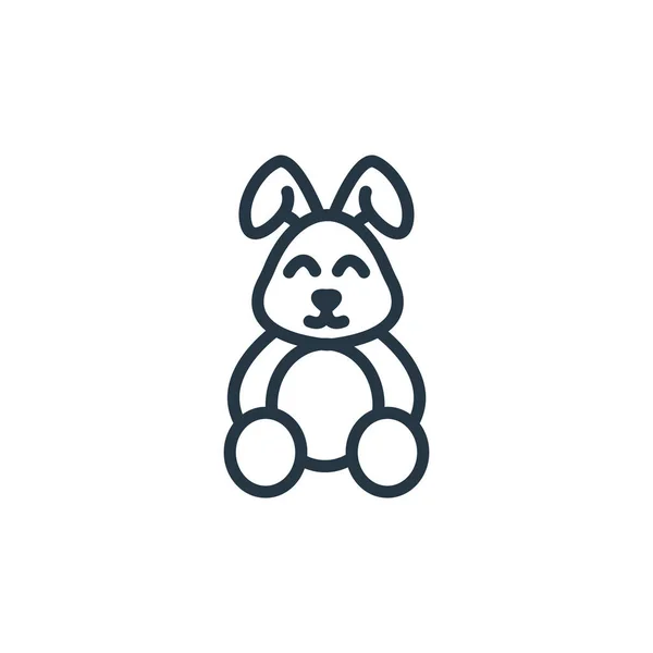 イースターコンセプトのウサギのアイコンベクトル ウサギの編集可能なストロークの細い線図 ウェブやモバイルアプリで使用するためのウサギの線形記号 印刷メディア — ストックベクタ