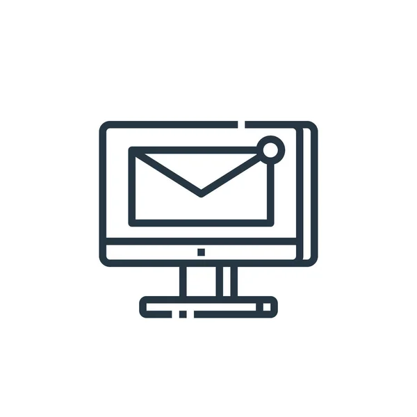 来自办公室概念的电子邮件图标向量 邮件可编辑中风的细线说明 用于网络和移动应用程序 印刷媒体的电子邮件线形标志 — 图库矢量图片
