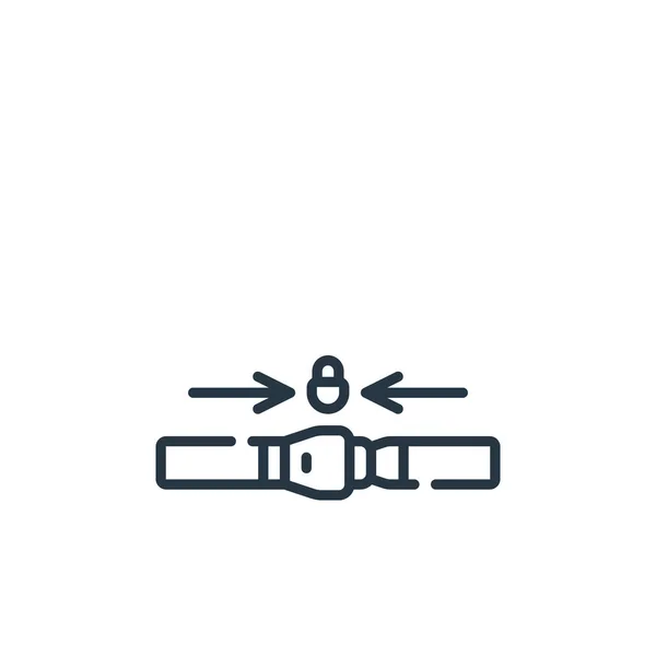 Sicherheitsgurt Symbolvektor Aus Dem Luftfahrtkonzept Thin Line Illustration Des Sicherheitsgurtes — Stockvektor