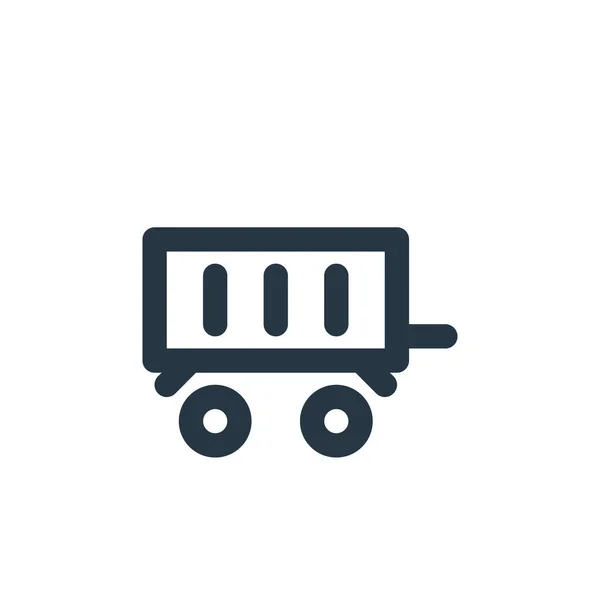 Значок Автомобільного Трейлера Вектор Концепції Транспортування Тонка Лінія Ілюстрації Автомобільного — стоковий вектор