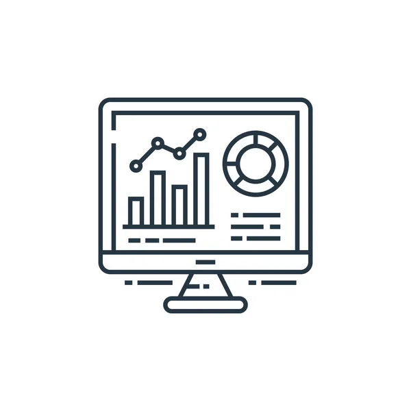 Vettore Icone Analitiche Online Dal Concetto Analisi Dei Dati Illustrazione — Vettoriale Stock