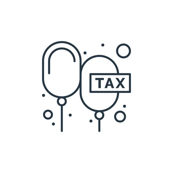 Płatny Wektor Ikony Koncepcji Podatków Cienka Ilustracja Płatnego Skoku Edytowalnego — Wektor stockowy