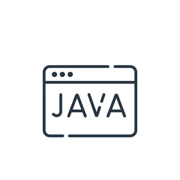 Java Ikon Vektörü Programlama Kavramından Cava Nın Düzenlenebilir Vuruşunun Ince — Stok Vektör