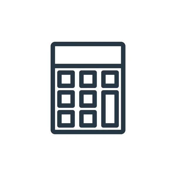 Wektor Ikony Kalkulatora Koncepcji Zakupów Cienki Linia Ilustracja Kalkulator Edytowalny — Wektor stockowy