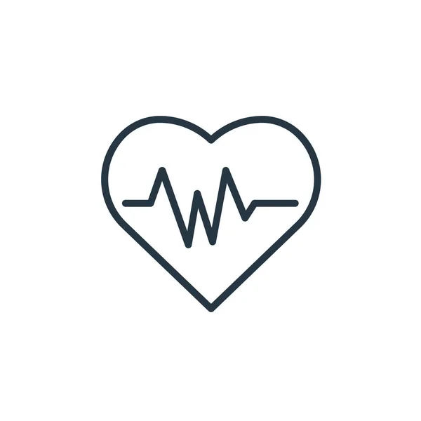 Herzsymbolvektor Aus Dem Gesundheitskonzept Dünne Darstellung Des Herzinfarkts Lineares Herzschild — Stockvektor