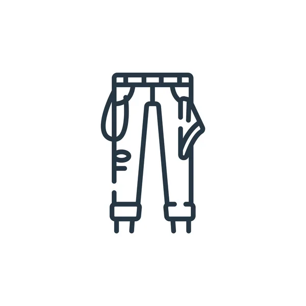 Pantalon Icône Vecteur Concept Rock Roll Illustration Ligne Mince Pantalon — Image vectorielle