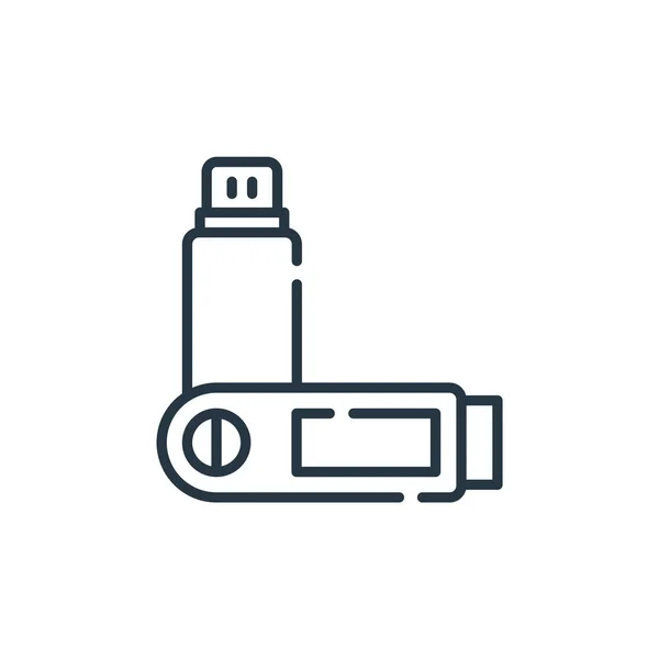 Usb Flash Drive Icon Vektor Von Office Concept Thin Line — Stockvektor