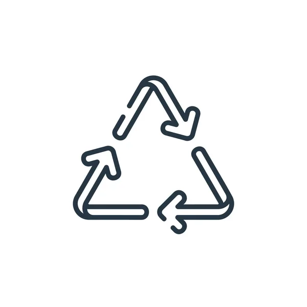 Recyklovat Vektor Ikon Konceptu Ekologie Tenká Čára Ilustrace Recyklovatelného Tahu — Stockový vektor