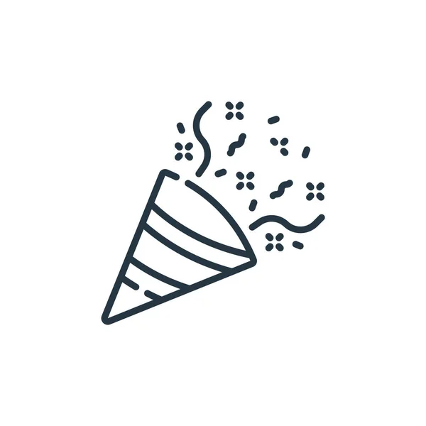 Confetti Vector Icono Del Concepto Evento Ilustración Línea Delgada Trazo — Archivo Imágenes Vectoriales