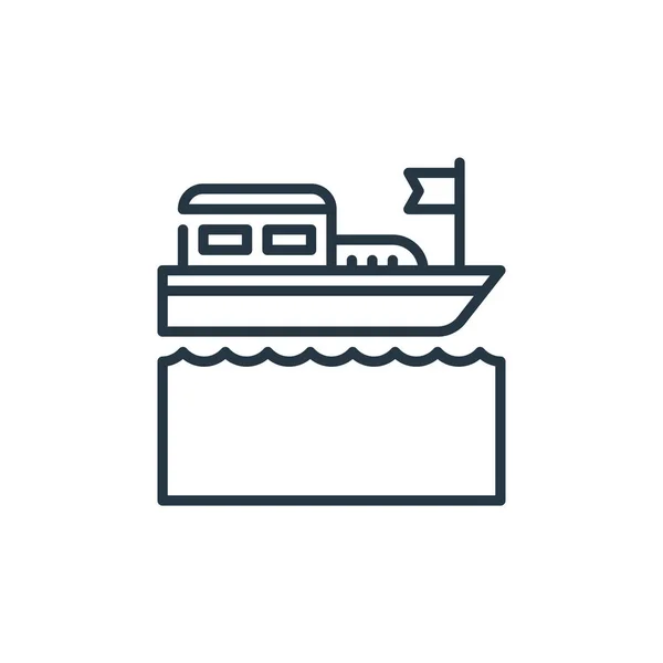 Boat Icon Vektor Von Holland Concept Dünne Linie Illustration Des — Stockvektor