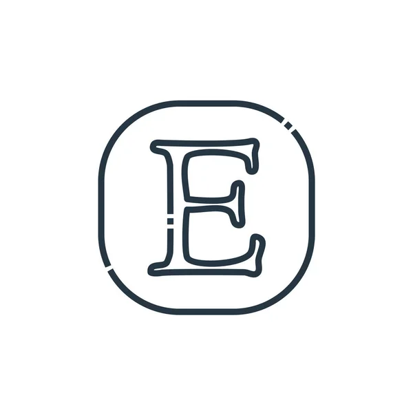 Vetor Ícone Etsy Conceito Logotipos Mídia Social Ilustração Linha Fina —  Vetores de Stock
