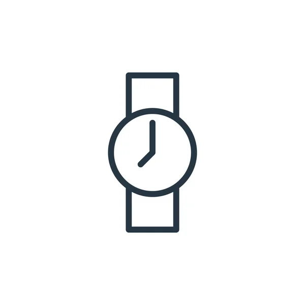 Watch Icon Vector Working Office Concept Thin Line Illustration Watch — Stock Vector