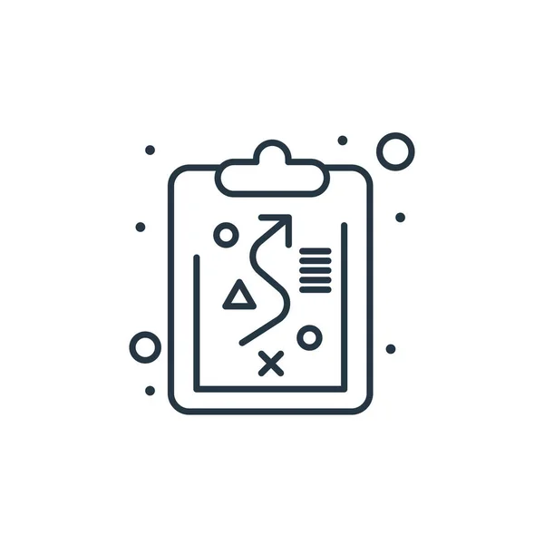 Strateji konseptinden stratejik plan ikonu vektörü. Düzenlenebilir stratejik darbenin ince bir çizgisi. Web ve mobil uygulamalarda kullanmak için stratejik plan doğrusal imzası, logo, yazdırma ortamı.