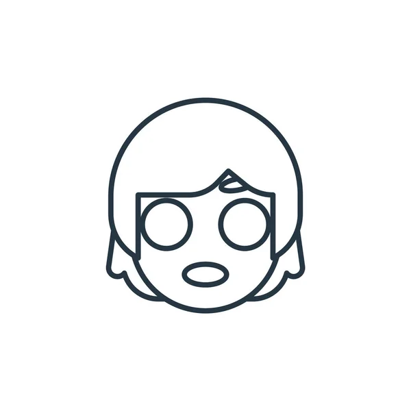 Іконка Аватара Вектор Аватара Концепції Емоцій Тонка Лінія Ілюстрації Аватара — стоковий вектор