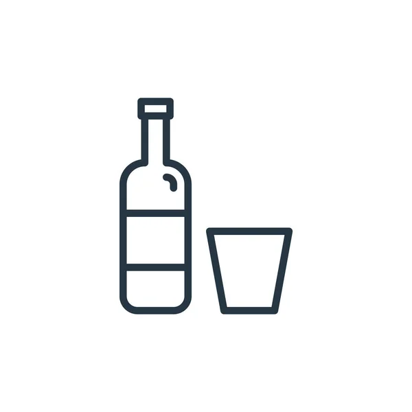 Flaska Ikon Vektor Från Kök Koncept Tunn Linje Illustration Flaska — Stock vektor