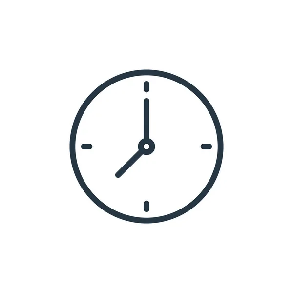 Vetor Ícone Relógio Trabalhar Conceito Escritório Linha Fina Ilustração Relógio — Vetor de Stock