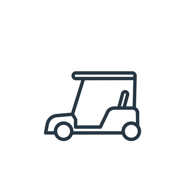 Golf Cart Symbol Vektor Von Fahrzeugen Konzept Dünne Linienillustration Des — Stockvektor