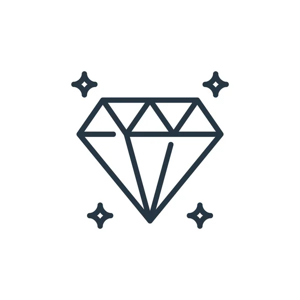 Diamant Icoon Vector Van Business Concept Dunne Lijn Illustratie Van — Stockvector