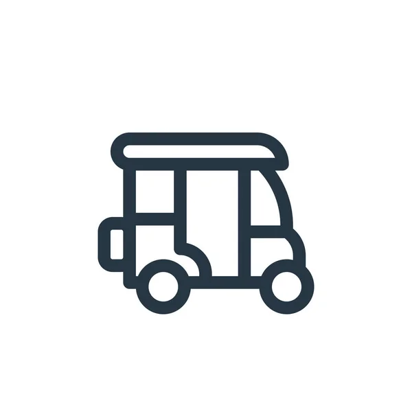 Rickshaw Icône Vecteur Concept Transport Public Illustration Ligne Mince Course — Image vectorielle